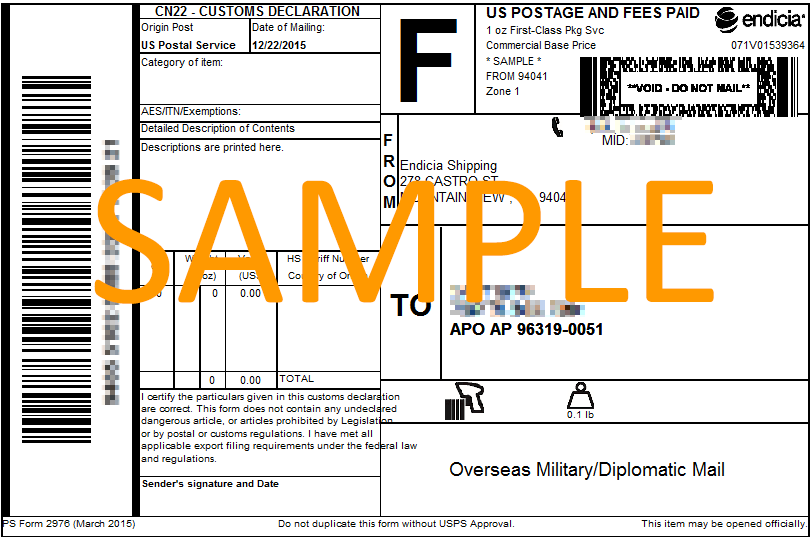 Set Up And Print Integrated Customs Forms 6951